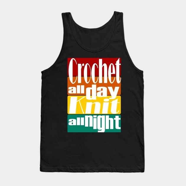 Crochet All Day Knit All Night Tank Top by Paradise Stitch